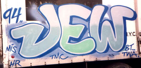 GRAFFITI:  JEW BT MIS HR TMC TWA