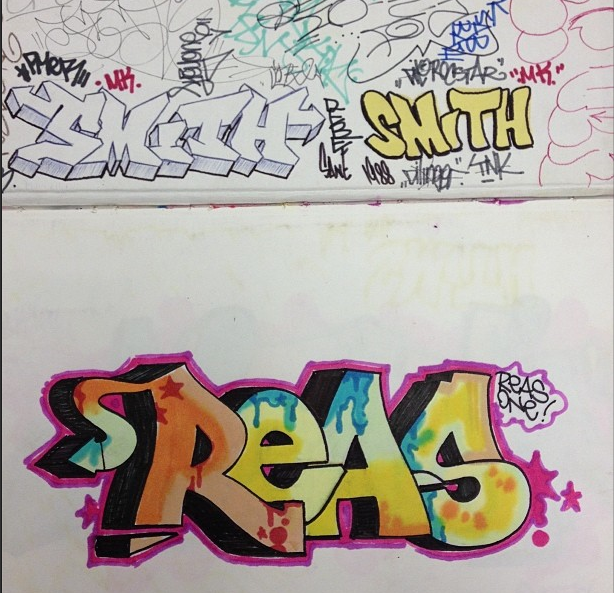 GRAFFITI:  REAS ONE · SMITH · PMER · SANE · MK