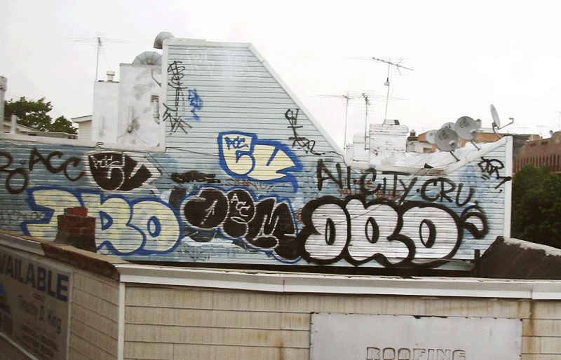 ROOF TOP GRAFFITI:  DRO ALL CITY CRU · CURSE ACC · DEM ACC