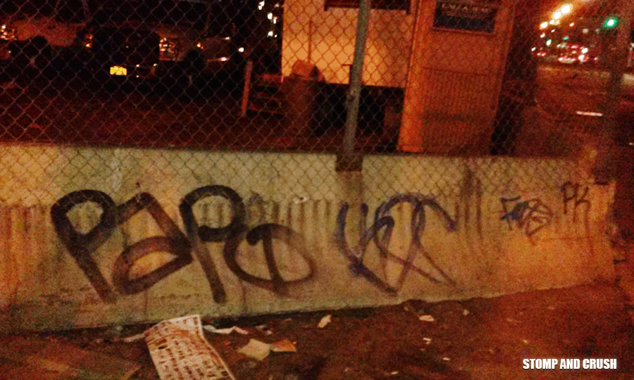 STREET GRAFFITI:  PAPO · KE · FADE · PK