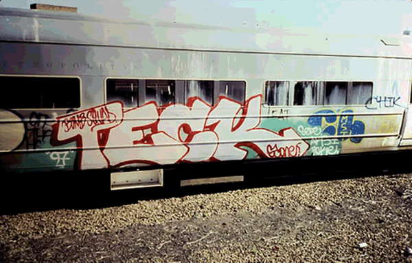 TRAIN GRAFFITI:  TECK BOMB SQUAD