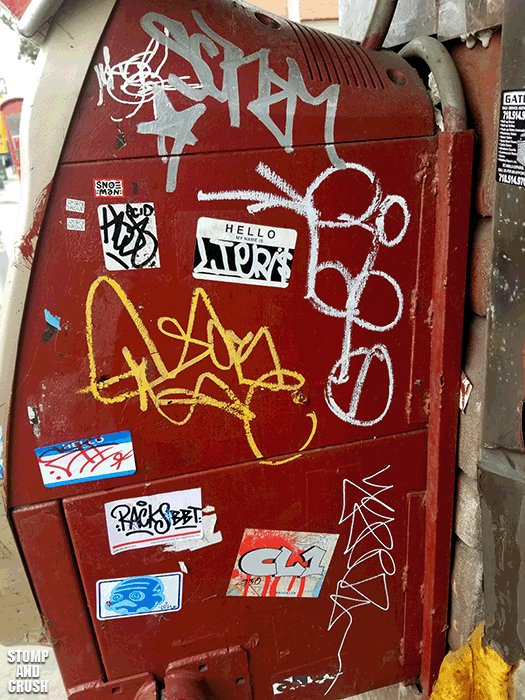 STREET GRAFFITI:  SCRAM · PAPO · HOJO ACID · SNOEMAN · RACKS BBT · SIE · SABE