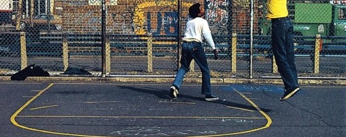 Photo: Graffiti and Basketball in the Park - 1970s or Early 1980s