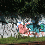 GRAFFITI: SMITH · RE NAK · DR AA RTB MOO JILL ROK