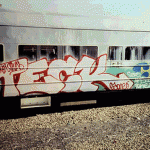 TRAIN GRAFFITI: TECK BOMB SQUAD