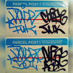 STICKER GRAFFITI: DUNE FUK 501 · CURSE FUK ACC