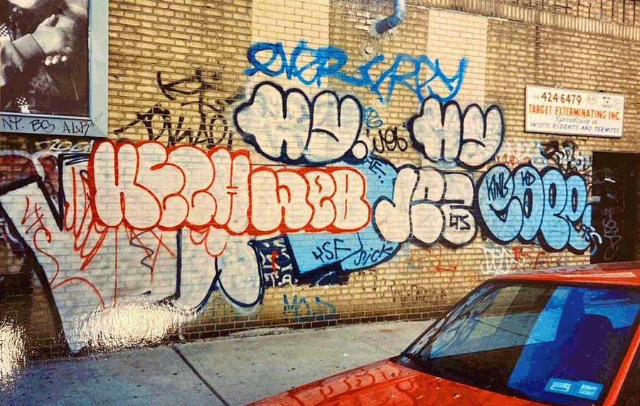 A dope wall from the best era. HYPE BCS, WEB113, KECH MTA, EVER NVA, FRAY FLK, COPE2 KD. Shit is serious.